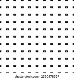 Padrão de plano de fundo quadrado sem emenda de símbolos de tórax preto. O padrão é preenchido uniformemente. Ilustração vetorial sobre fundo branco