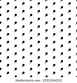 Square seamless background pattern from black table tennis symbols. The pattern is evenly filled. Vector illustration on white background