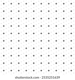 Square seamless background pattern from black division symbols are different sizes and opacity. The pattern is evenly filled. Vector illustration on white background