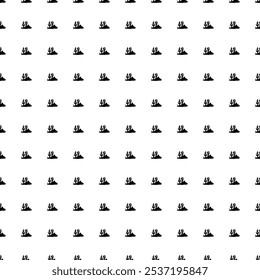 Square seamless background pattern from black wild cactus symbols. The pattern is evenly filled. Vector illustration on white background