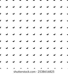 Square seamless background pattern from black duck symbols. The pattern is evenly filled. Vector illustration on white background