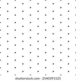 Square seamless background pattern from black greater symbols. The pattern is evenly filled. Vector illustration on white background