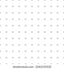 Square seamless background pattern from black square brackets symbols. The pattern is evenly filled. Vector illustration on white background