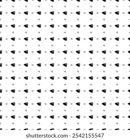 Square seamless background pattern from black police cap symbols are different sizes and opacity. The pattern is evenly filled. Vector illustration on white background