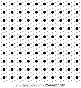 Square seamless background pattern from black nonagon symbols are different sizes and opacity. The pattern is evenly filled. Vector illustration on white background