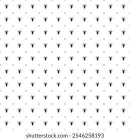 Square seamless background pattern from black goat symbols are different sizes and opacity. The pattern is evenly filled. Vector illustration on white background