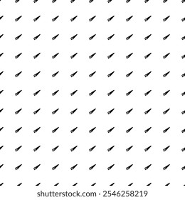 Square seamless background pattern from black hand saw symbols. The pattern is evenly filled. Vector illustration on white background