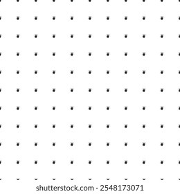 Square seamless background pattern from black owl symbols. The pattern is evenly filled. Vector illustration on white background