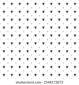 Square seamless background pattern from black elephant heads are different sizes and opacity. The pattern is evenly filled. Vector illustration on white background