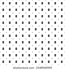 Square seamless background pattern from black ace of heart cards are different sizes and opacity. The pattern is evenly filled. Vector illustration on white background