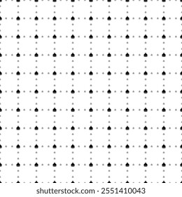 Square seamless background pattern from black reception bell symbols are different sizes and opacity. The pattern is evenly filled. Vector illustration on white background