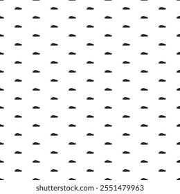 Square seamless background pattern from black electric car symbols. The pattern is evenly filled. Vector illustration on white background