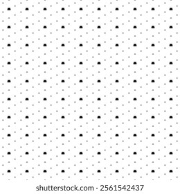 Square seamless background pattern from black shorts symbols are different sizes and opacity. The pattern is evenly filled. Vector illustration on white background