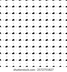 Square seamless background pattern from black vise symbols are different sizes and opacity. The pattern is evenly filled. Vector illustration on white background