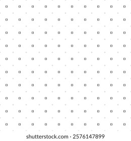 Square seamless background pattern from black curly brackets symbols are different sizes and opacity. The pattern is evenly filled. Vector illustration on white background