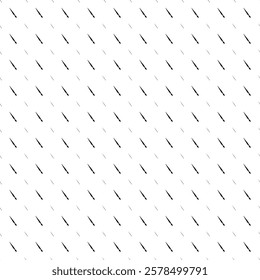 Square seamless background pattern from black artistic brush symbols are different sizes and opacity. The pattern is evenly filled. Vector illustration on white background