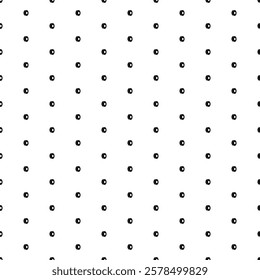 Square seamless background pattern from black 3D printing filament symbols. The pattern is evenly filled. Vector illustration on white background