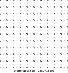 Square seamless background pattern from black percent symbols are different sizes and opacity. The pattern is evenly filled. Vector illustration on white background