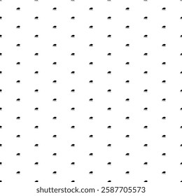 Square seamless background pattern from black wild buffalos. The pattern is evenly filled. Vector illustration on white background