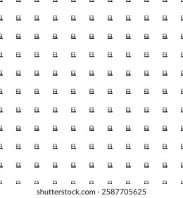 Square seamless background pattern from black 3D printer symbols. The pattern is evenly filled. Vector illustration on white background