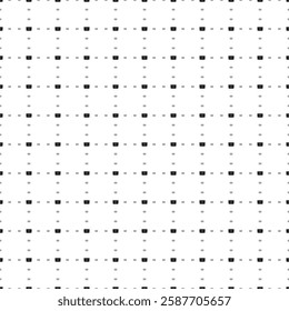 Square seamless background pattern from black chest symbols are different sizes and opacity. The pattern is evenly filled. Vector illustration on white background