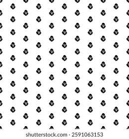 Square seamless background pattern from black gorilla head symbols. The pattern is evenly filled. Vector illustration on white background