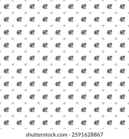 Square seamless background pattern from black tiger symbols are different sizes and opacity. The pattern is evenly filled. Vector illustration on white background