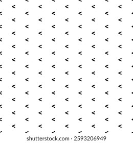 Square seamless background pattern from black less symbols. The pattern is evenly filled. Vector illustration on white background