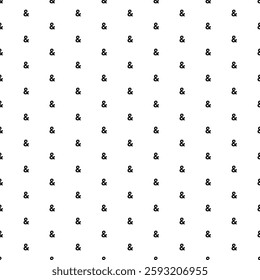 Square seamless background pattern from black ampersand symbols. The pattern is evenly filled. Vector illustration on white background