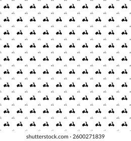 Square seamless background pattern from black scooter symbols are different sizes and opacity. The pattern is evenly filled. Vector illustration on white background
