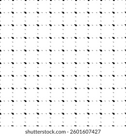 Square seamless background pattern from black sanding machine symbols are different sizes and opacity. The pattern is evenly filled. Vector illustration on white background