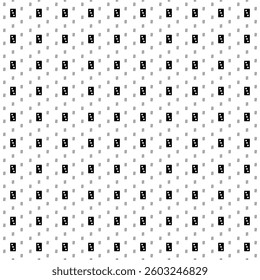Square seamless background pattern from black Three of hearts playing cards are different sizes and opacity. The pattern is evenly filled. Vector illustration on white background