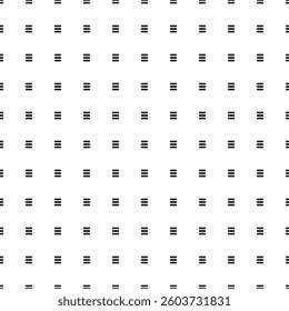 Square seamless background pattern from black identity symbols. The pattern is evenly filled. Vector illustration on white background