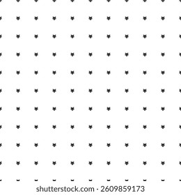 Square seamless background pattern from black fox's head symbols. The pattern is evenly filled. Vector illustration on white background