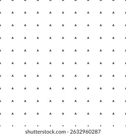 Square seamless background pattern from black capital letter A symbols. The pattern is evenly filled. Vector illustration on white background