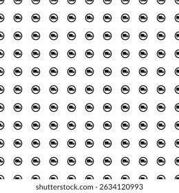 Square seamless background pattern from black truck traffic signs. The pattern is evenly filled. Vector illustration on white background
