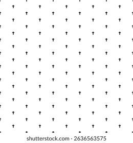 Square seamless background pattern from black cross symbols. The pattern is evenly filled. Vector illustration on white background