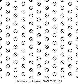 Square seamless background pattern from black no parking signs. The pattern is evenly filled. Vector illustration on white background