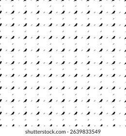 Square seamless background pattern from black parrot symbols are different sizes and opacity. The pattern is evenly filled. Vector illustration on white background