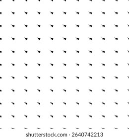 Square seamless background pattern from black garden wheelbarrow symbols. The pattern is evenly filled. Vector illustration on white background