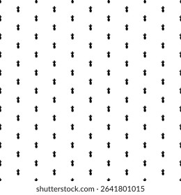 Square seamless background pattern from black cactus symbols. The pattern is evenly filled. Vector illustration on white background