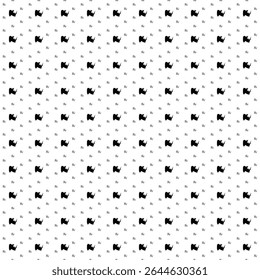 Square seamless background pattern from black rhinoceros head symbols are different sizes and opacity. The pattern is evenly filled. Vector illustration on white background