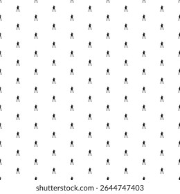 Padrão de fundo quadrado sem costura de símbolos de menina de boxer preto. O padrão é preenchido uniformemente. Ilustração vetorial sobre fundo branco