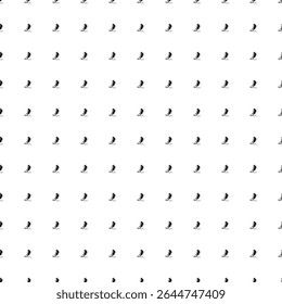 Square seamless background pattern from black female football symbols. The pattern is evenly filled. Vector illustration on white background
