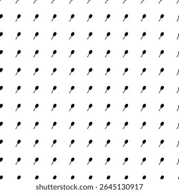 Padrão de fundo quadrado sem costura de símbolos de raquete de tênis preto. O padrão é preenchido uniformemente. Ilustração vetorial sobre fundo branco