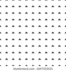 Square seamless background pattern from black tractor icons. The pattern is evenly filled. Vector illustration on white background