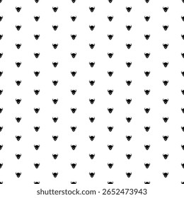Padrão de plano de fundo quadrado sem costura de cabeças de búfalo pretas. O padrão é preenchido uniformemente. Ilustração vetorial sobre fundo branco