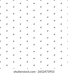 Padrão de plano de fundo quadrado sem emenda dos símbolos do pombo-pássaro preto. O padrão é preenchido uniformemente. Ilustração vetorial sobre fundo branco
