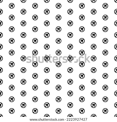 Square seamless background pattern from black no left turn signs. The pattern is evenly filled. Vector illustration on white background