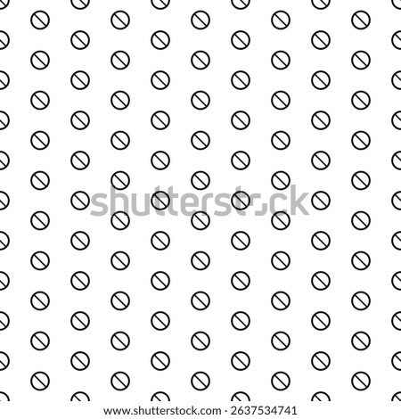 Square seamless background pattern from black no parking signs. The pattern is evenly filled. Vector illustration on white background